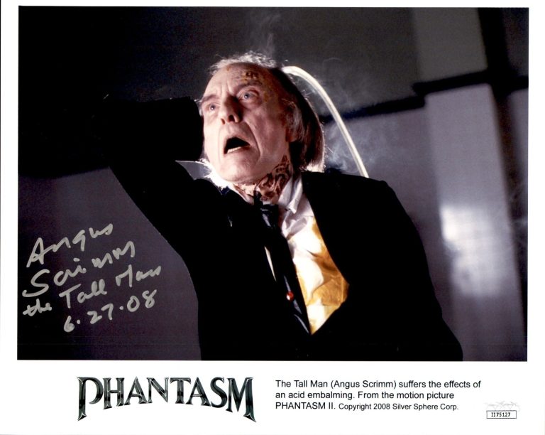 Angus Scrimm Signed & Inscribed Phantasm Tall Man 8x10 Photo #3 JSA COA