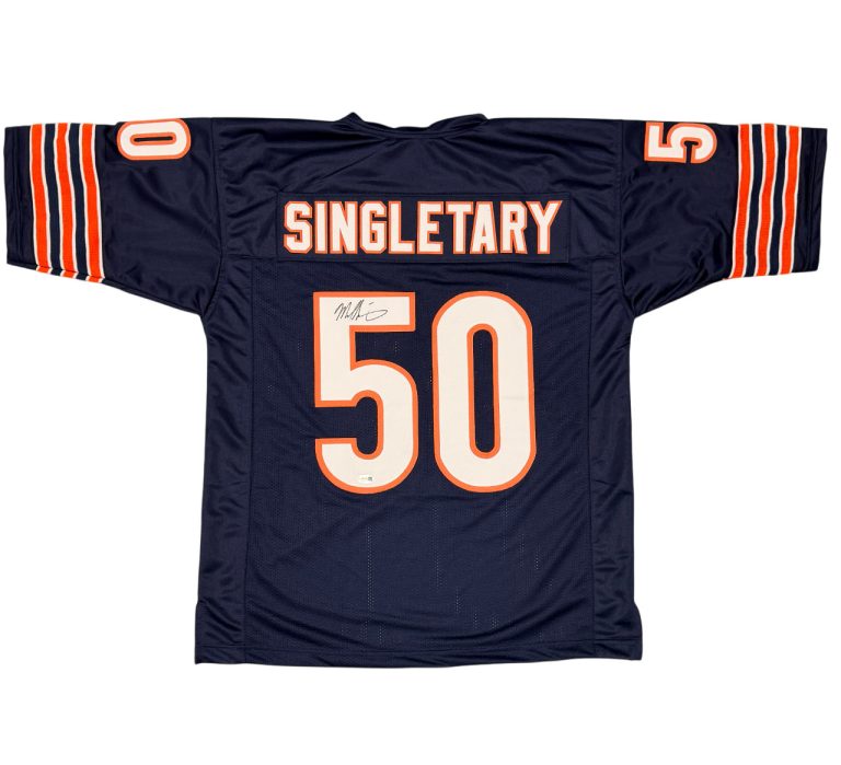 Mike Singletary Signed Autographed Chicago Bears Custom Jersey JSA Witness COA