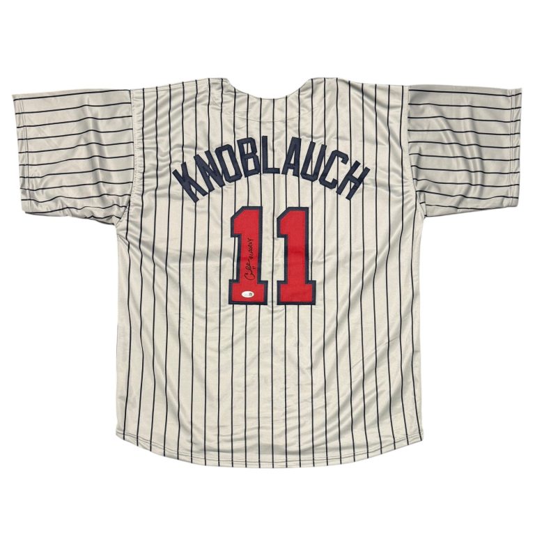 Chuck Knoblauch Signed Minnesota Twins Custom Jersey 91 AL ROY JSA Wit COA G