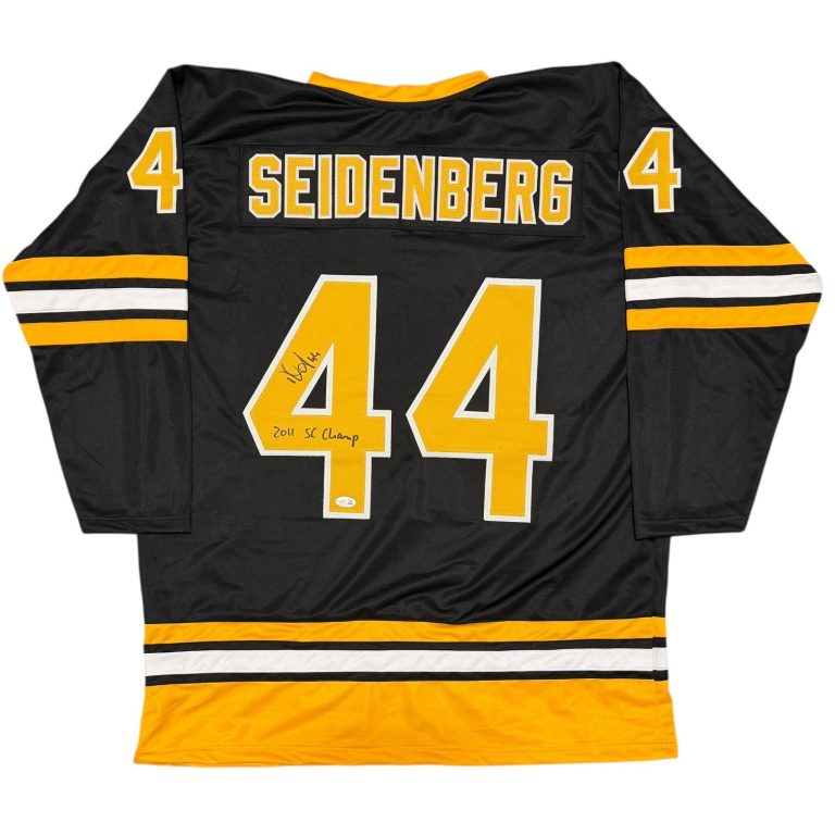 Dennis Seidenberg Signed Boston Bruins Custom Jersey w/ 2011 SC Champs JSA W COA