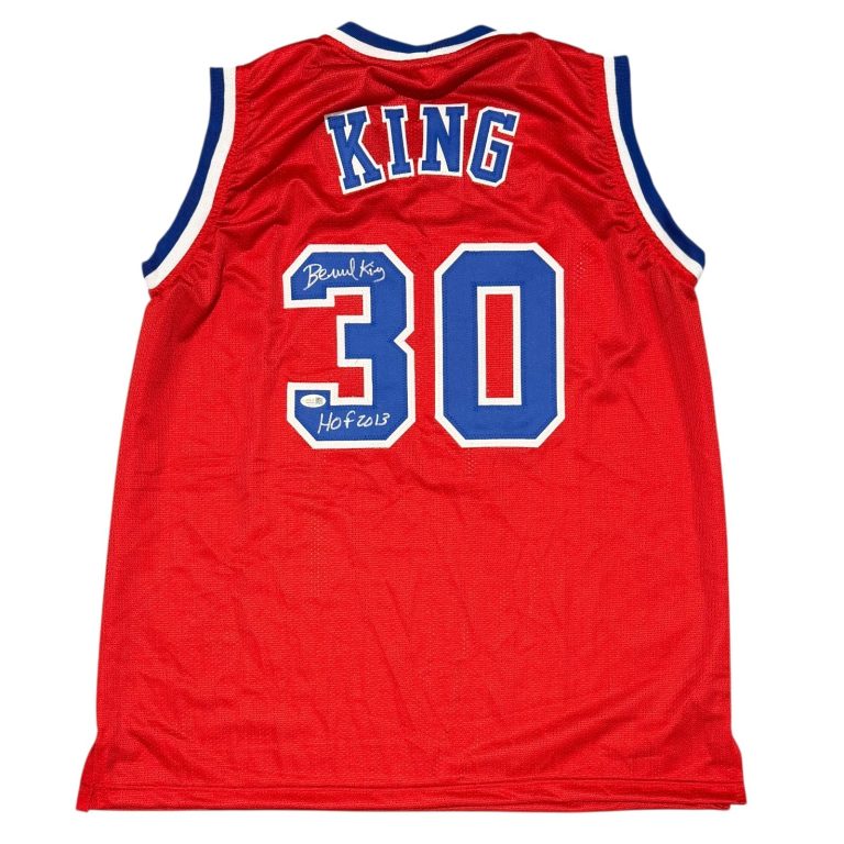 Bernard King Signed Washington Bullets Custom Jersey w/ HOF 2013 JSA Wit COA