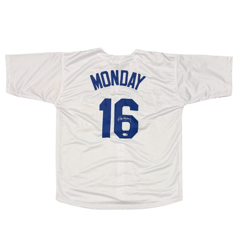 Rick Monday Signed Autographed Los Angeles Dodgers Custom Jersey JSA Witness COA