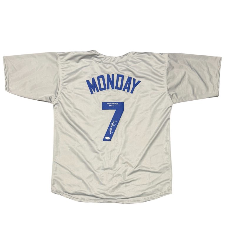 Rick Monday Signed Chicago Cubs Custom Jersey w/ Save The Flag 4/25/76 JSA W COA