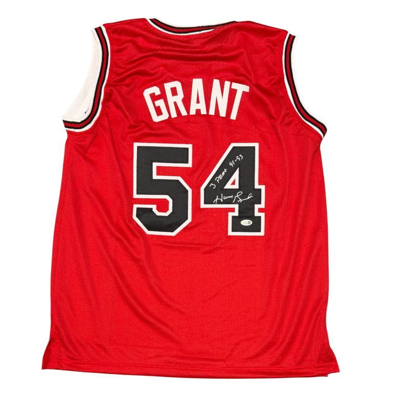 Horace Grant Signed Chicago Bulls Custom Jersey w/ 3 Peat 91-93 JSA Witness COA