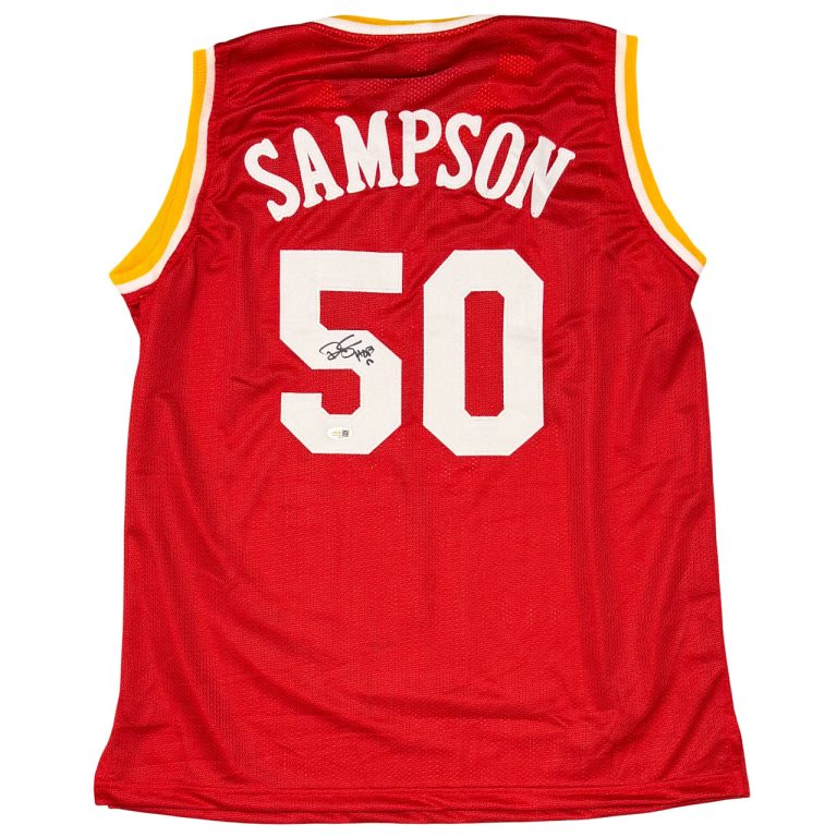 Ralph Sampson Signed Houston Rockets Custom Jersey w/ HOF 12 JSA Witness COA