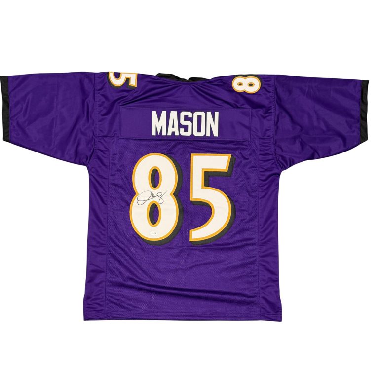 Derrick Mason Signed Autographed Baltimore Ravens Custom Jersey JSA Witness COA