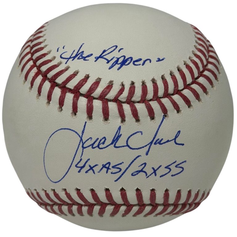 Jack Clark Signed ROMLB Baseball w/ 3 Insc The Ripper JSA WITNESS COA