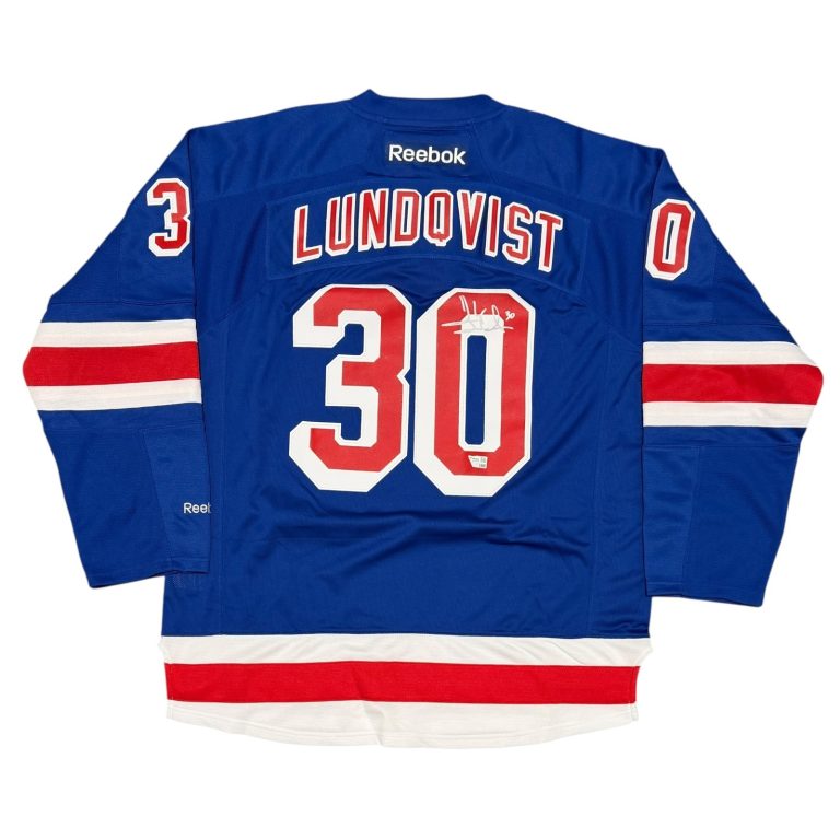 Henrik Lundqvist Signed New York Rangers Blue Reebok Jersey FANATICS COA