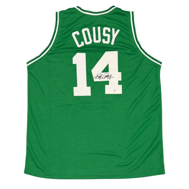Bob Cousy Signed Autographed Boston Celtics Custom Jersey JSA Witness COA