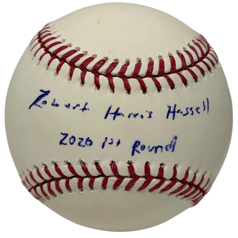 Robert Hassell Signed Full Name ROMLB Baseball w/ 2020 1st Round Insc. JSA COA