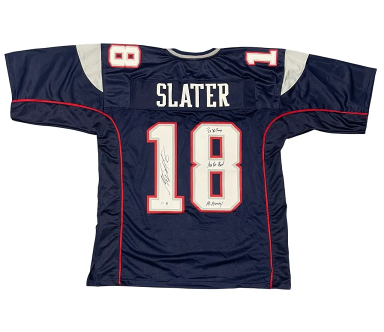 Matthew Slater Signed New England Patriots Custom Jersey 3x Ins Beckett BAS COA