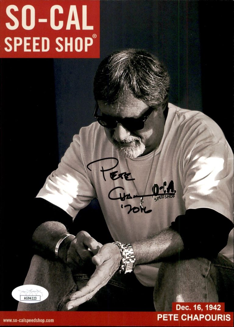 Pete Chapouris Signed So-Cal Speed Shop 6.5x9 Promo Photo JSA COA Black Ink