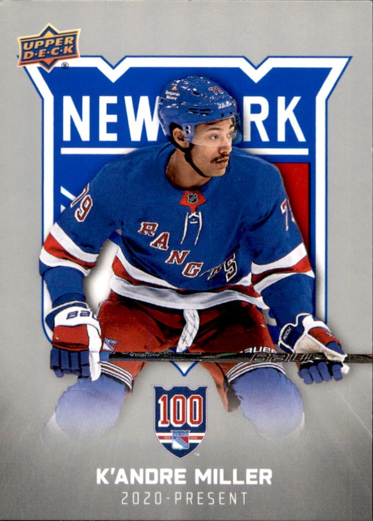 K'Andre Miller  2025/26 Upper Deck New York Rangers Centennial Card #94