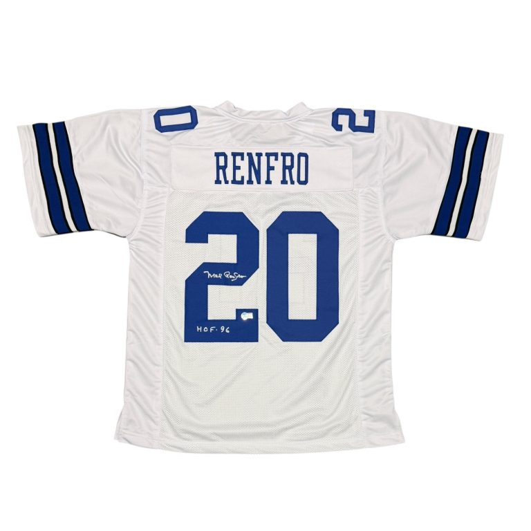 Mel Renfro Signed Dallas Cowboys Custom Jersey w/ HOF 96 Beckett Witness BAS COA