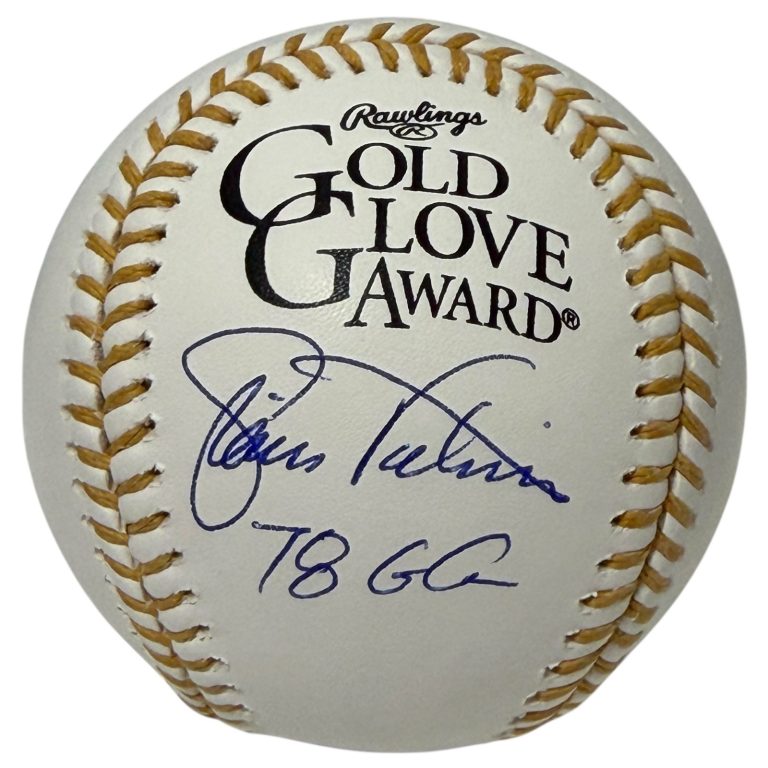 Ellis Valentine Signed Gold Glove Baseball w/ 78 GG JSA Witness COA Expos