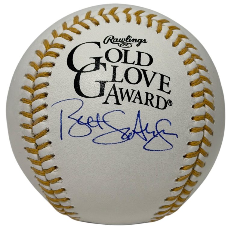 Bret Saberhagen Signed Autographed Gold Glove Baseball JSA Witness COA