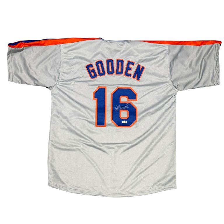Doc Gooden Signed New York Mets Custom Jersey w/ Full Name JSA Witness COA