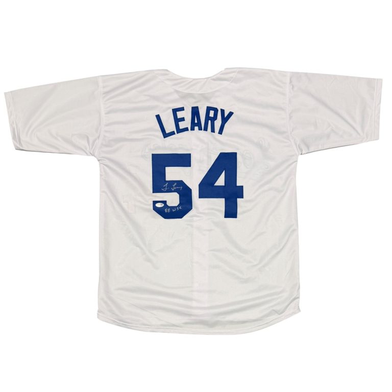 Tim Leary Signed Los Angeles Dodgers Custom Jersey w/ 88 WSC JSA Witness COA