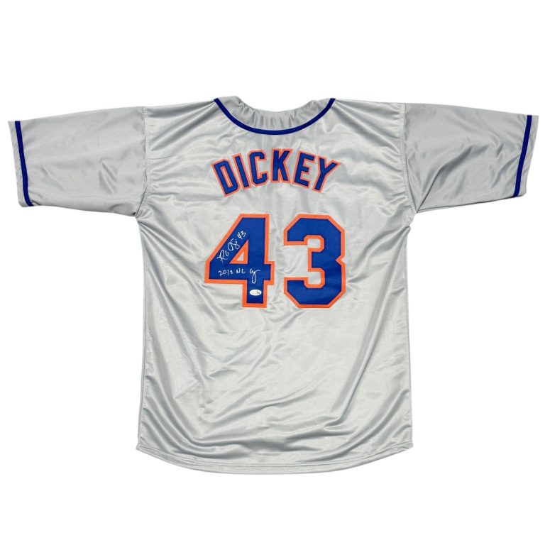 R.A. Dickey Signed New York Mets Custom Jersey w/ 2012 NL CY JSA Witness COA