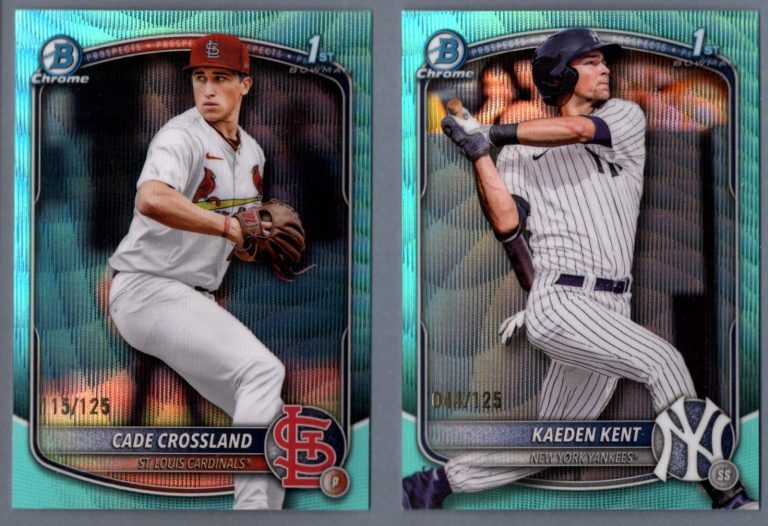 2025 Bowman Chrome Draft Aqua Wave Refractor /125 Singles w/ RC  - You Pick