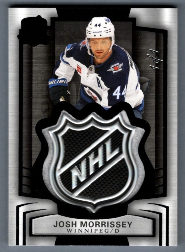 Josh Morrissey 2024-25 Upper Deck The Cup Hockey Black NHL Shield Logo Patch 1/1