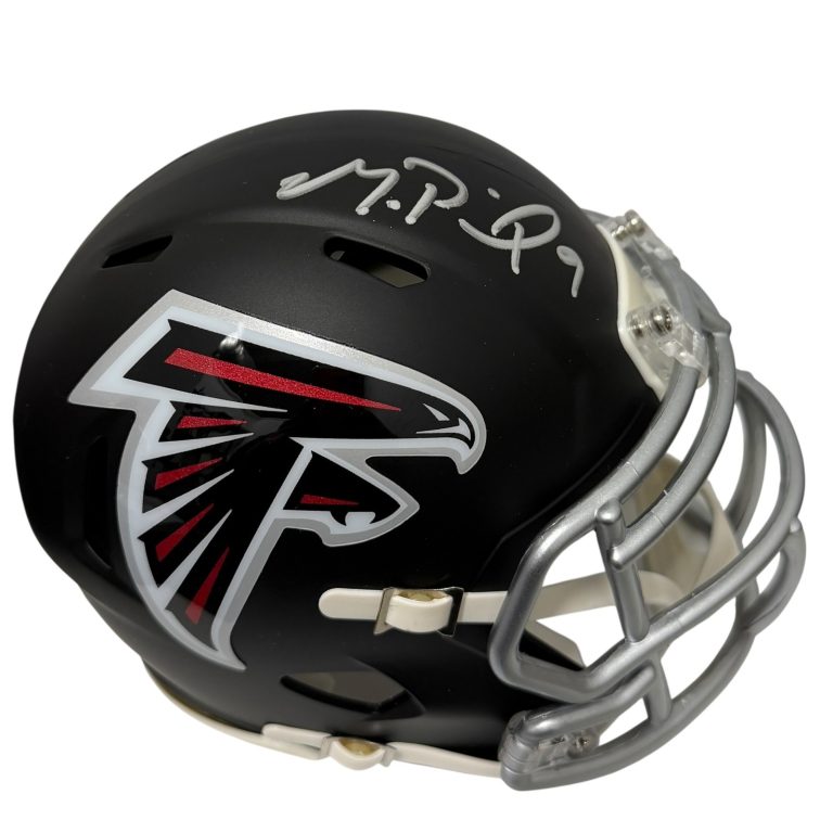 Michael Penix Signed Atlanta Falcons Speed Mini Helmet Beckett Witness BAS COA