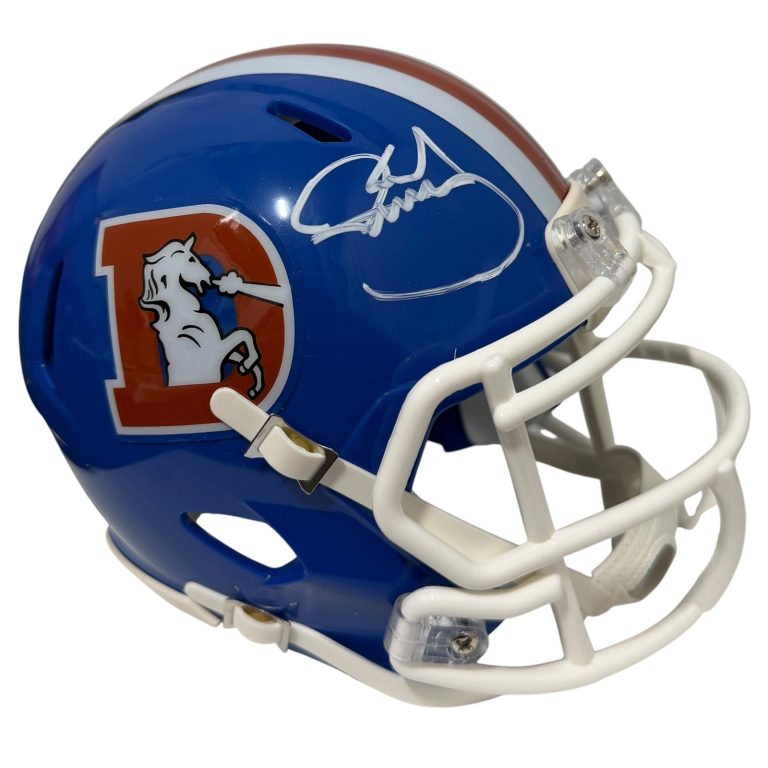 Karl Mecklenburg Signed Denver Broncos TB Mini Helmet JSA Witness COA