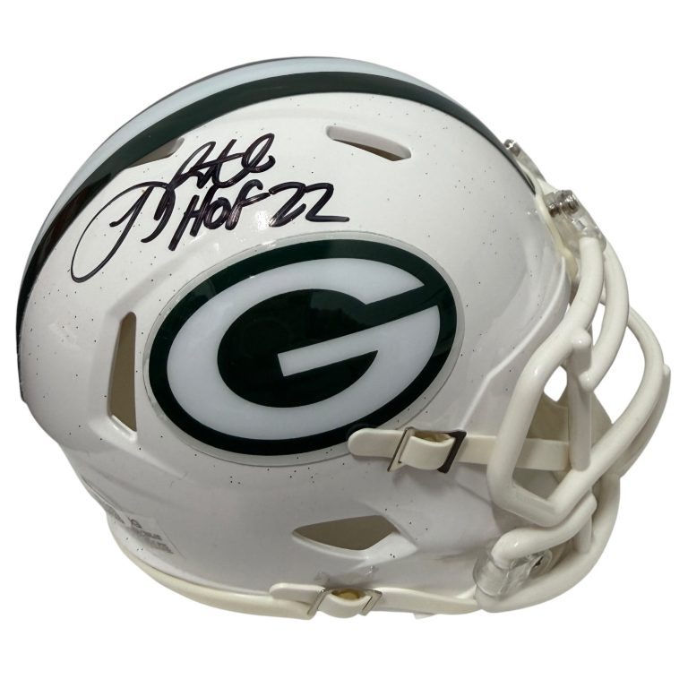 LeRoy Butler Signed Packers ALT White Mini Helmet w/ HOF 22 JSA Witness COA