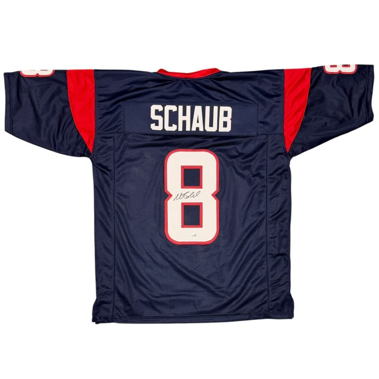 Matt Schaub Signed Houston Texans Custom Jersey JSA Witness COA