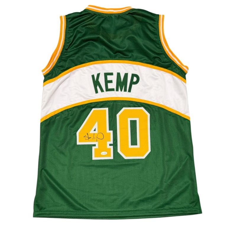 Shawn Kemp Signed Seattle Supersonics Custom Jersey JSA Witness COA