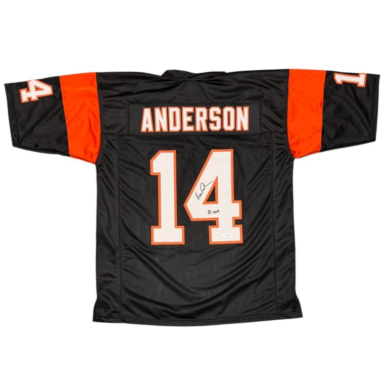 Ken Anderson Signed Cincinnati Bengals Custom Jersey w/ 81 MVP JSA Witness COA