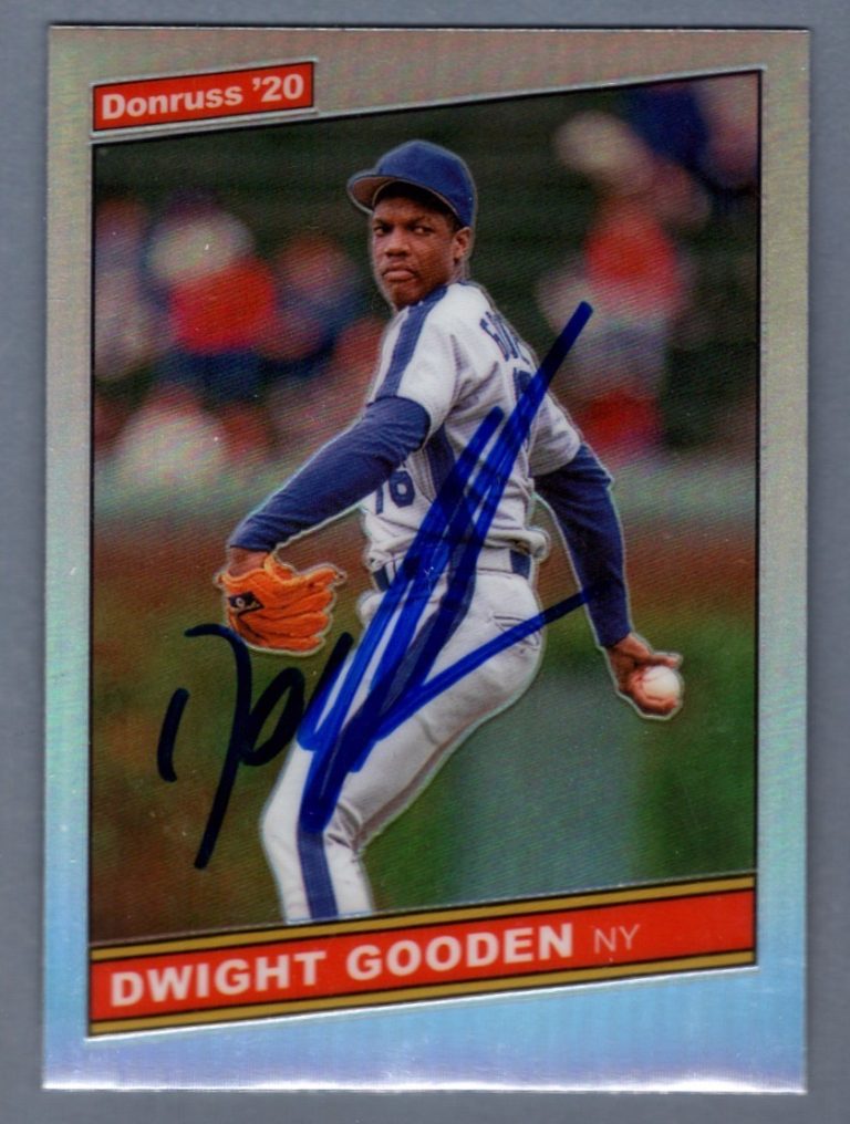 Dwight Doc Gooden Signed 2020 Donruss Optic Retro 86 Silver Holo R86-25 LSCM COA