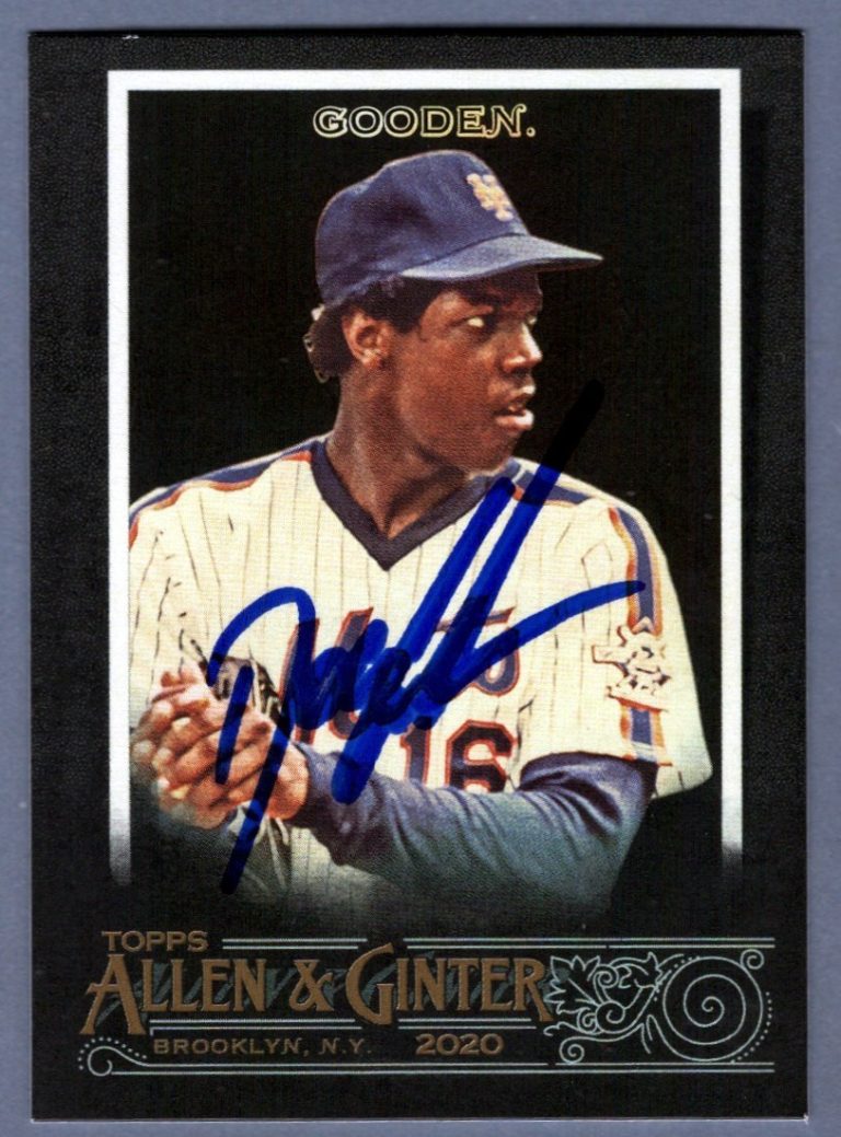 Dwight Doc Gooden Signed 2020 Topps Allen & Ginter X Black #314 LSCM COA Mets