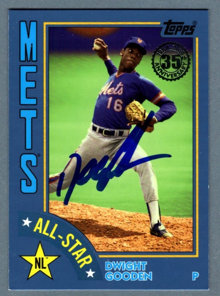 Dwight Doc Gooden Signed 2019 Topps 1984 Topps All-Stars #84AS-DG Blue LSCM COA