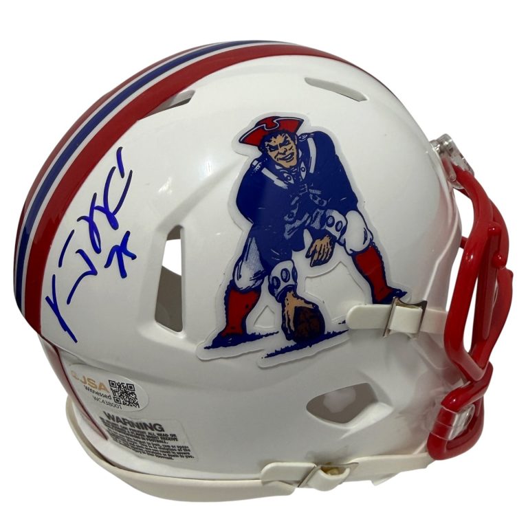 Vince Wilfork Signed New England Patriots TB Mini Helmet JSA Witness COA