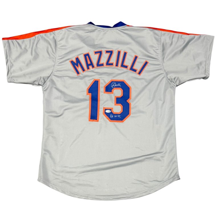 Lee Mazzilli Signed New York Mets Custom Jersey w/ 86 WSC JSA Witness COA