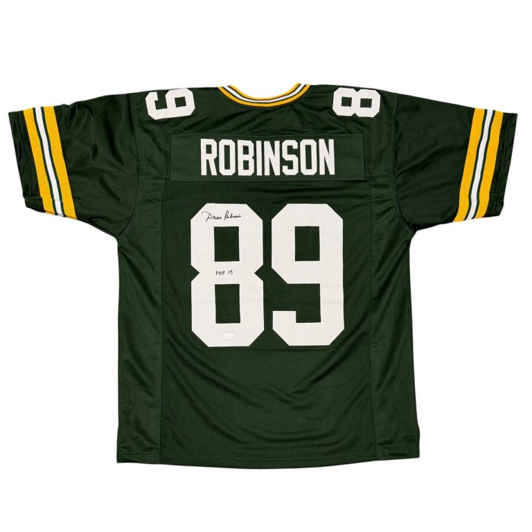 Dave Robinson Signed Green Bay Packers Custom Jersey w/ HOF 2013 JSA Witness COA