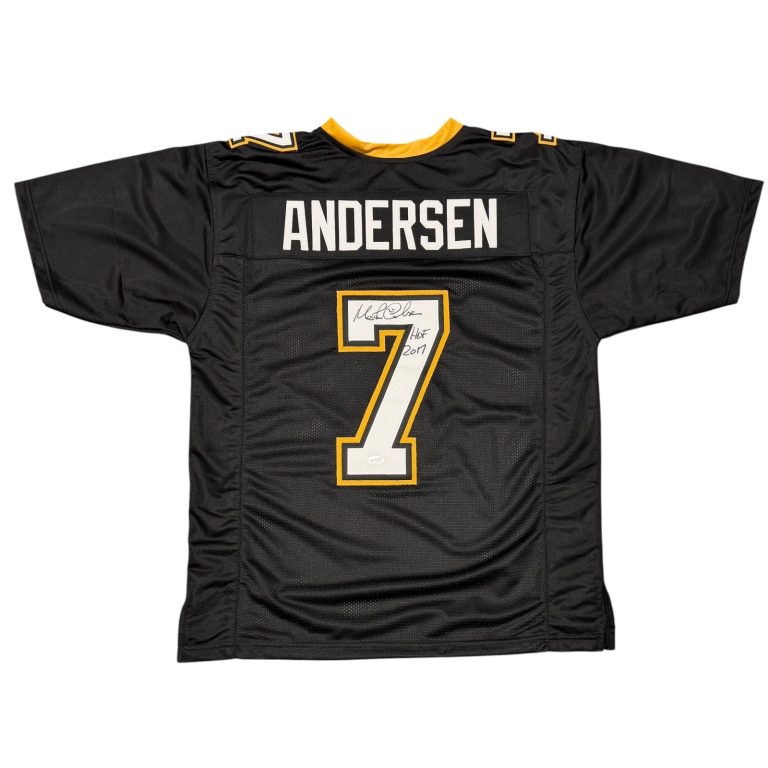 Morten Anderson Signed New Orleans Saints Custom Jersey w/ HOF 2017 JSA Wit COA