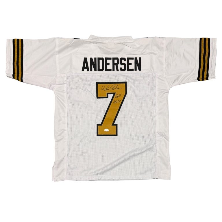 Morten Anderson Signed New Orleans Saints Custom Jersey w/ HOF 2017 JSA Wit COA