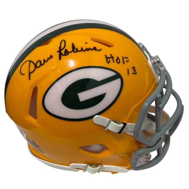 Dave Robinson Signed Green Bay Packers TB Mini Helmet w/ HOF 13 JSA Witness COA