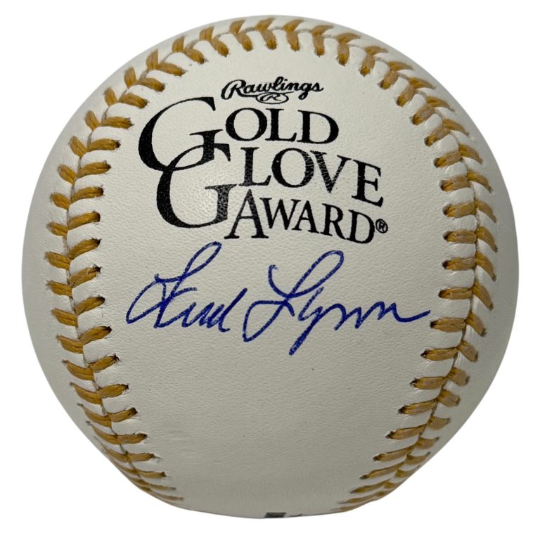 Fred Lynn Signed Autographed Gold Glove Baseball JSA Witness COA Red Sox