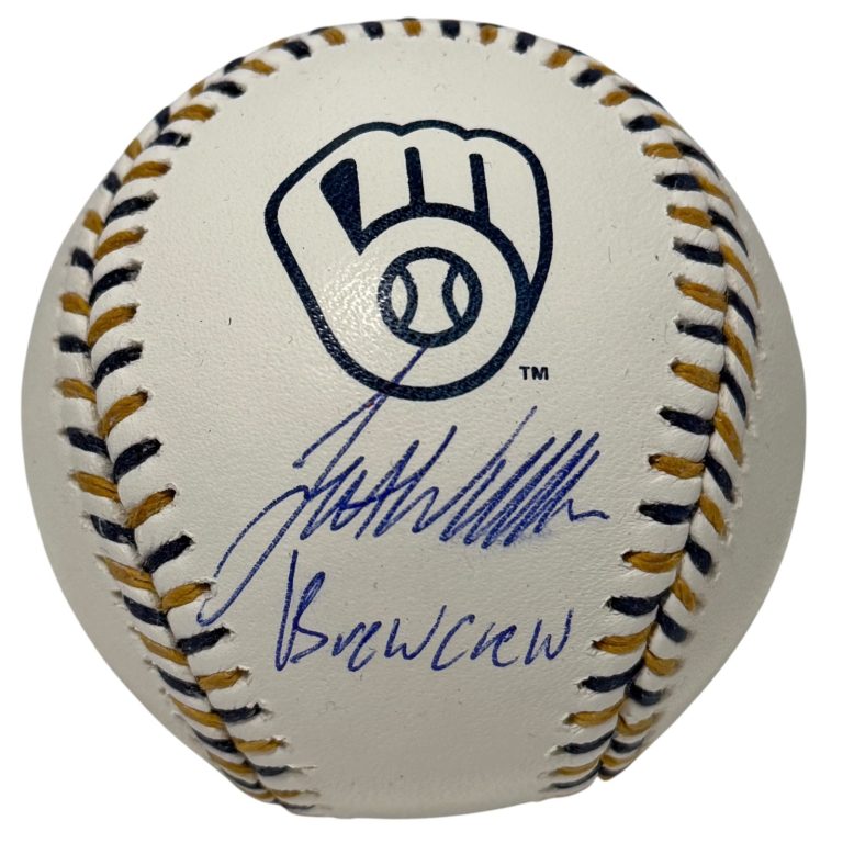 Jett Williams Signed Autographed Brewers Logo Baseball w/ Brew Crew JSA COA