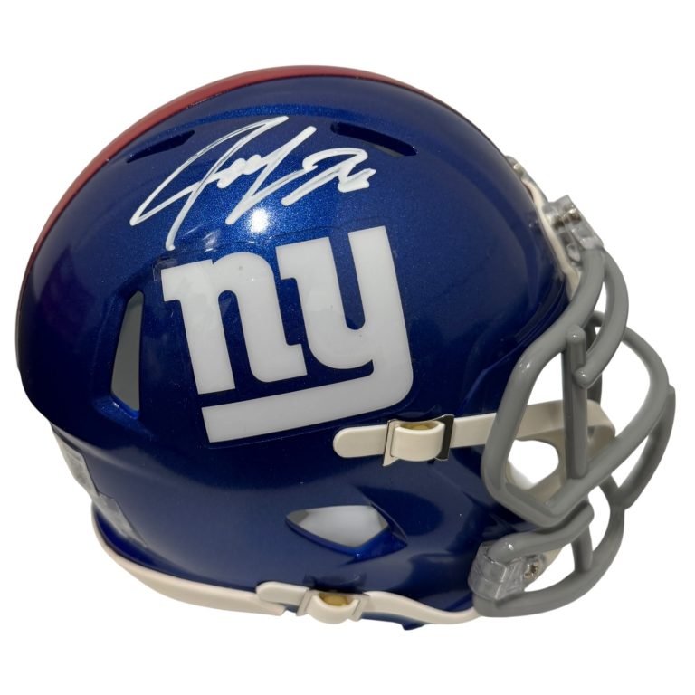 Jeremy Shockey Signed New York Giants Speed Mini Helmet Beckett Witness BAS COA