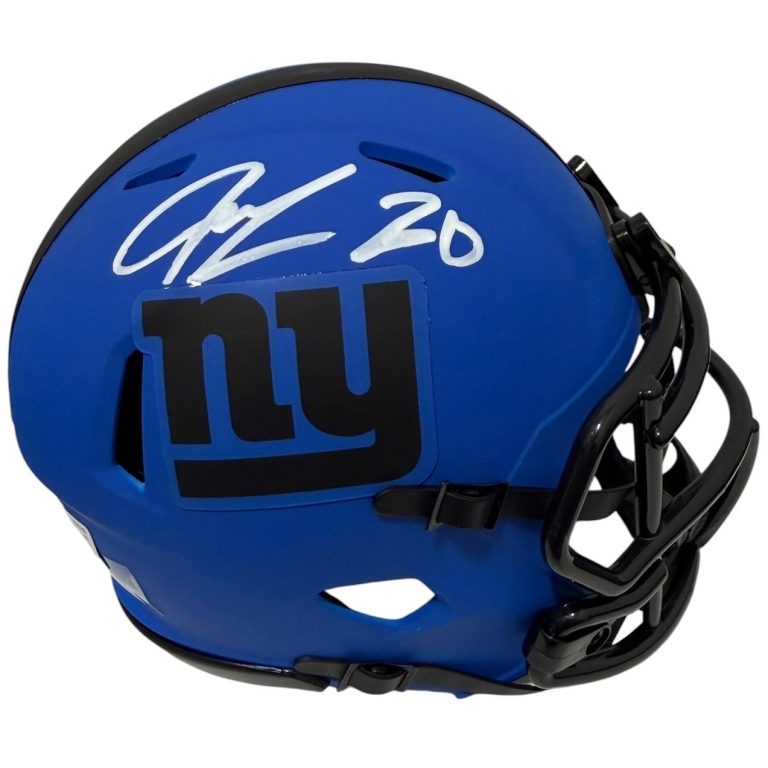 Jeremy Shockey Signed New York Giants Rave Mini Helmet Beckett Witness BAS COA