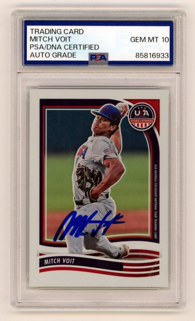 Mitch Voit 2024 Panini USA Stars & Stripes #192 Signed Rookie RC PSA 10 Auto