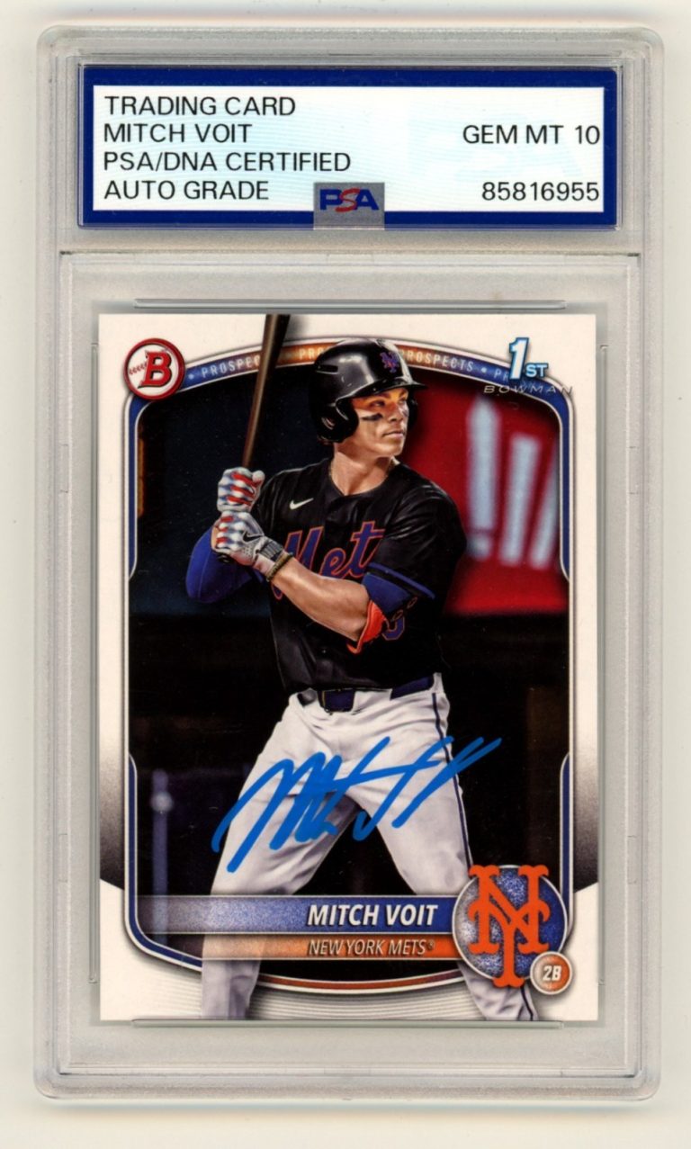 Mitch Voit 2025 Bowman Draft #BD-71 1st Rookie RC PSA 10 Auto New York Mets