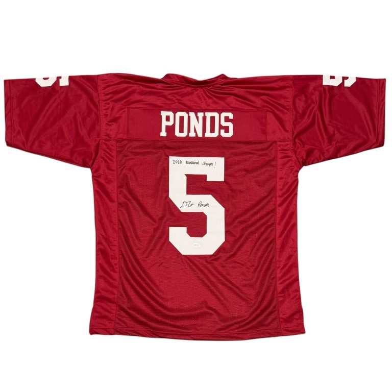 D'Angelo Ponds Signed Indiana Custom Jersey w/ 2026 National Champs JSA Wit COA