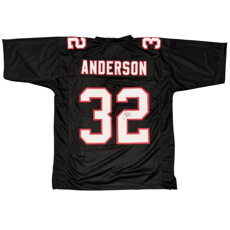 Jamal Anderson Signed Autographed Atlanta Falcons Custom Jersey JSA Witness COA