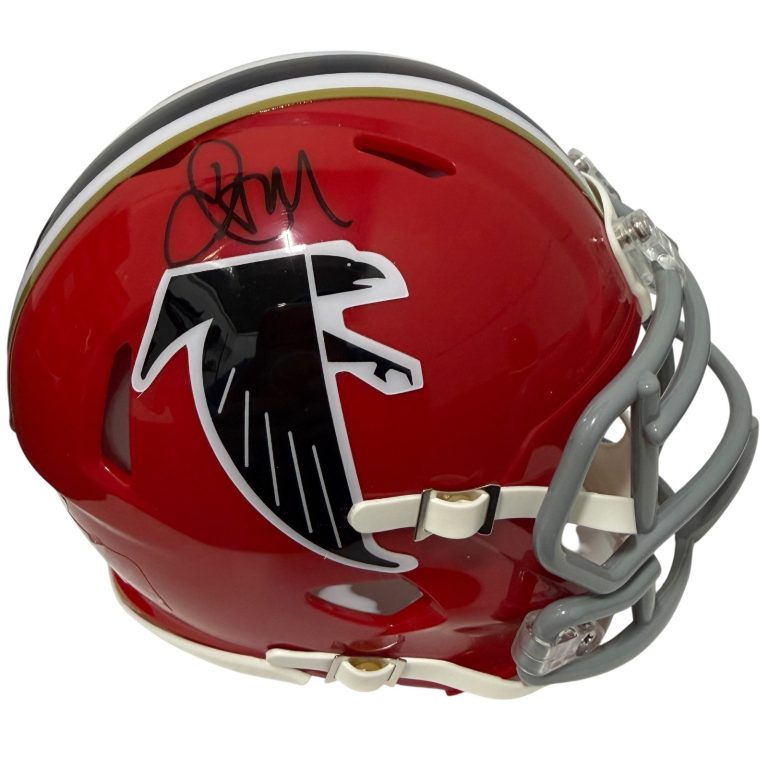 Jamal Anderson Signed Atlanta Falcons TB Red Mini Helmet JSA Witness COA