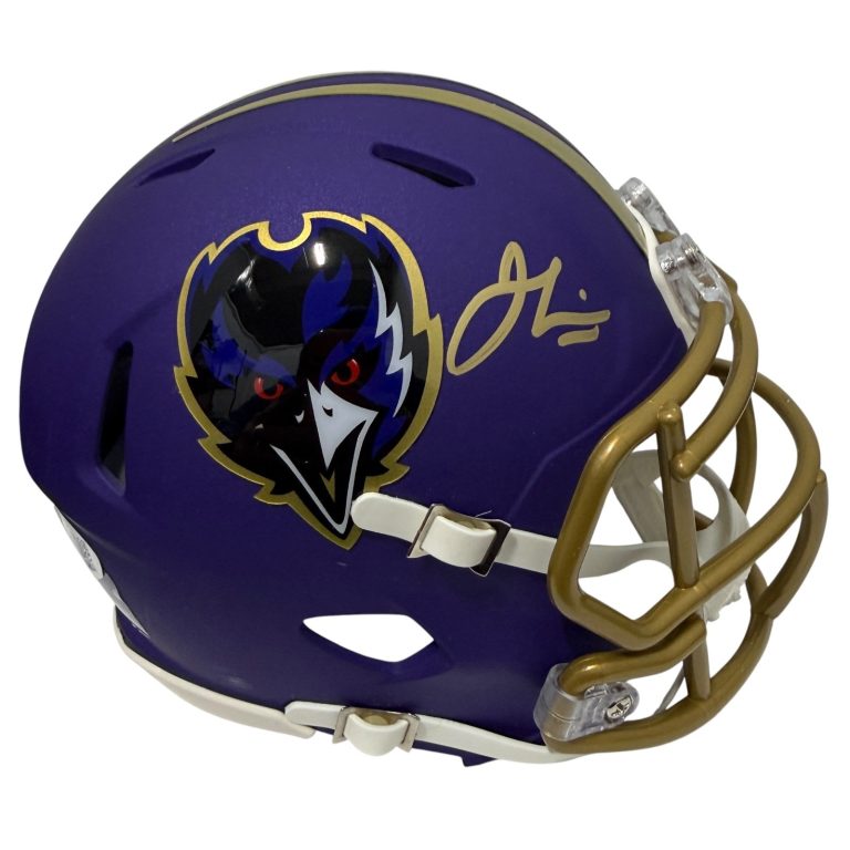 Jamal Lewis Signed Baltimore Ravens Alt Purple Mini Helmet JSA Witness COA